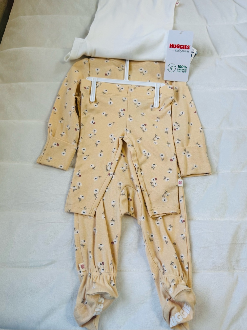 Huggies Babywear Yellow Floral Footed Pajama Set